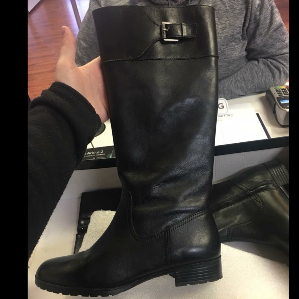 Ralph Lauren Black Leather Riding Boots